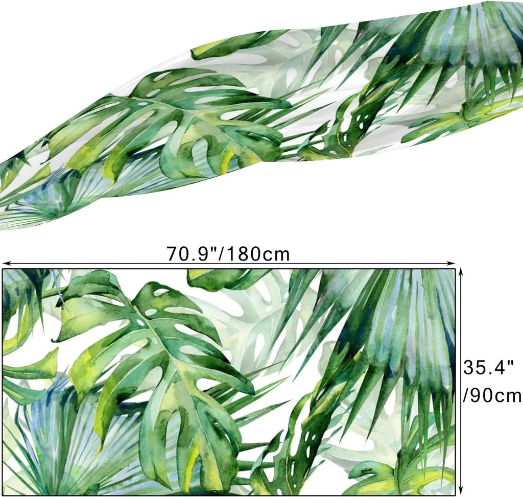 Leaves Shawl Green Long Silk Neck Women Wrap Girls Lightweight Scarf Scarves Hyjoy Watercolor for