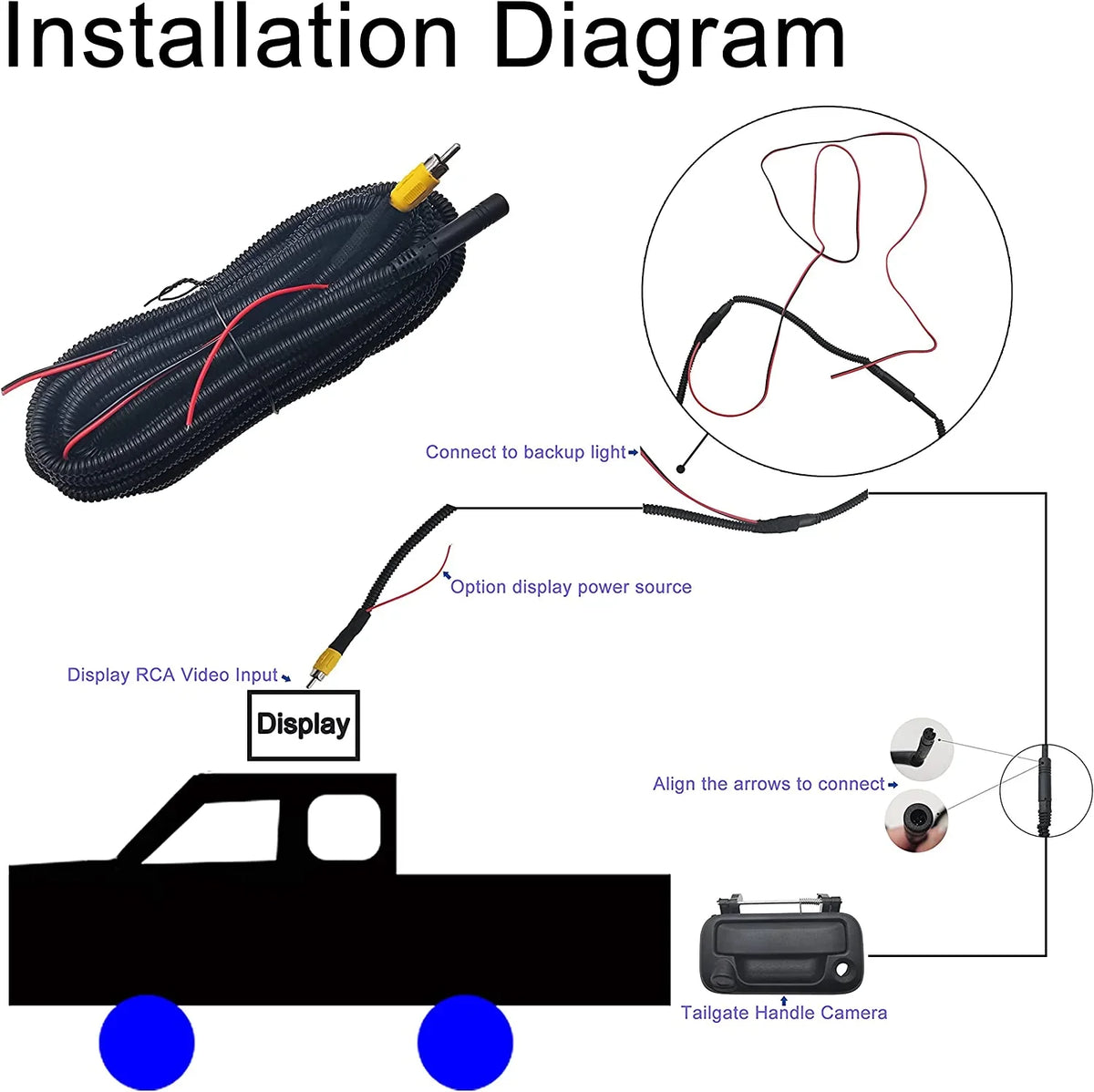 Compatible Camera, (Black) #8L3Z-9943400-AC, with F150, with Handle Tailgate F550 Ford F450, F350, F250, OE: