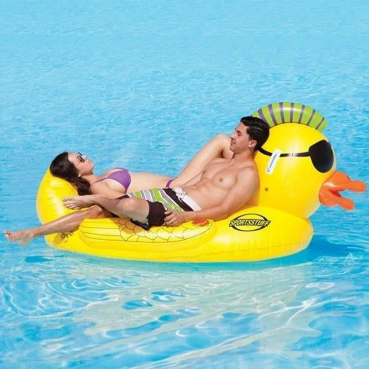 Inflatable Float, Punk Pool Yellow Airhead AHPF3019 Duck