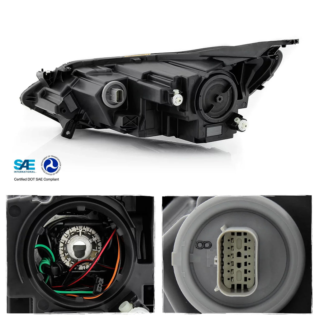 Passenger Right [HID/Xenon 19 20 2020 Side DRL Chrome Equinox AKKON 18 LED Type] 2019 2018 Headlight Headlamp Fits 2021 Chevy -