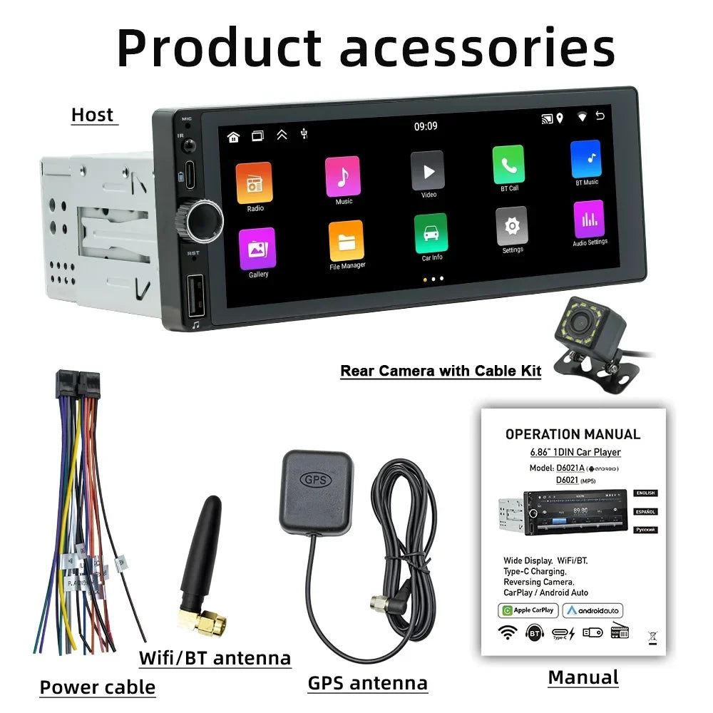 navigator,13 Car Auto 6.86 Android Inch Auto Inch 13 Car Stereo Camera GPS Wifi/bt 13 Wifi/bt Android Mirror Car Wifi/bt Android Link Radio Car GoolRC Support Stereo Rear Mirror Buzhi Auto Radio 6.86