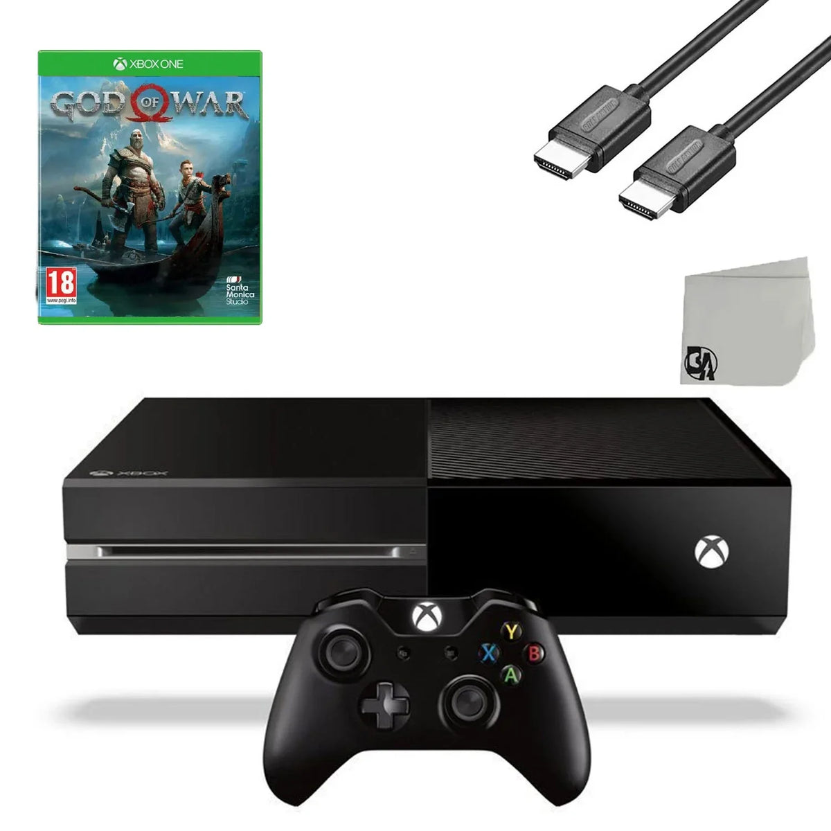 BOLT Cable HDMI Microsoft With God Original 500GB Game New One Of Like Gaming Console War Black Xbox Bundle AXTION