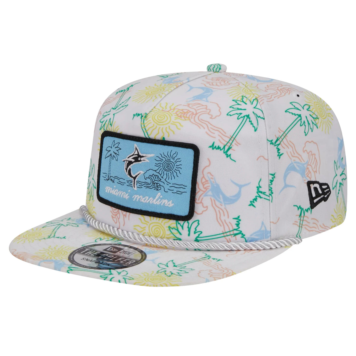 Men's Miami Golfer White Snapback Islander Marlins Era Hat New