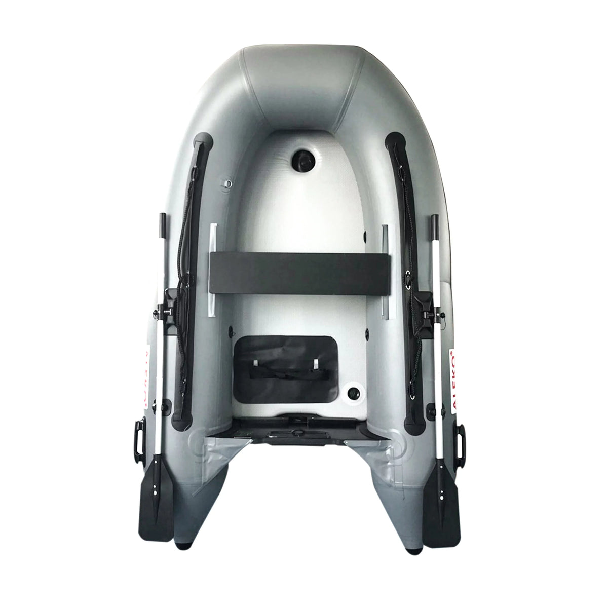 Floor Air Inflatable 8.4 ALEKO Foot Boat Fishing - - Gray