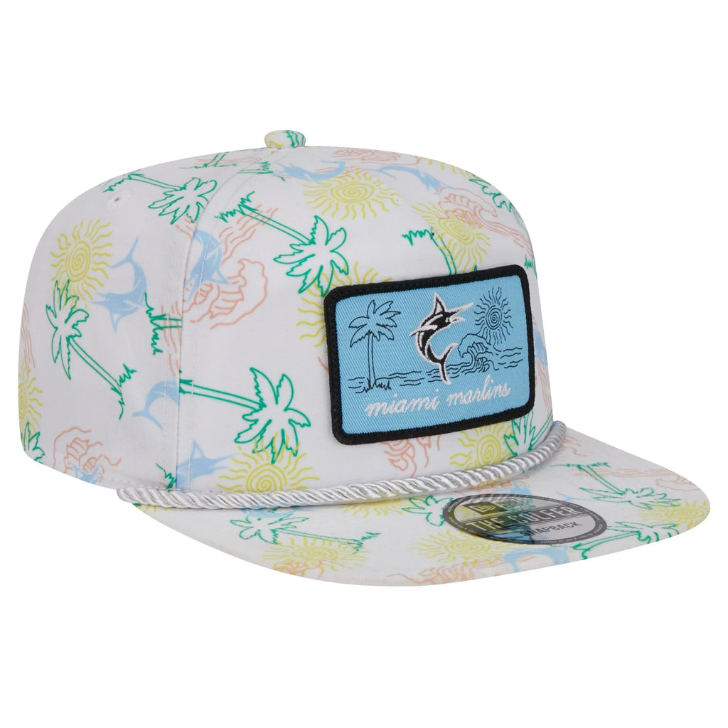 Men's Miami Golfer White Snapback Islander Marlins Era Hat New