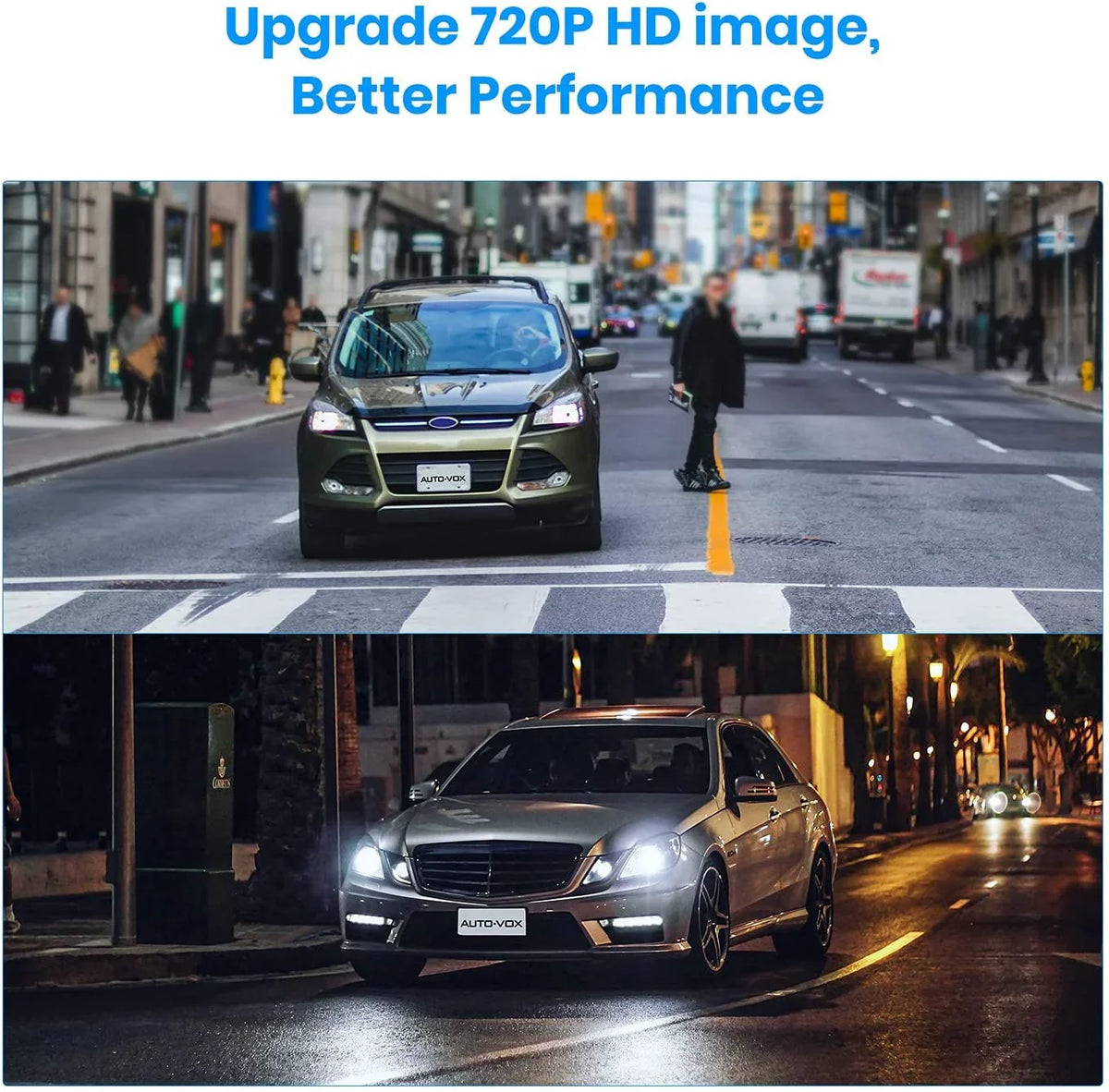 (TW1) Camera No Installation Auto-Vox Channel Reverse Camera Wireless Camera, Backup Wiring Backup Car 2 Camera, Dual Support