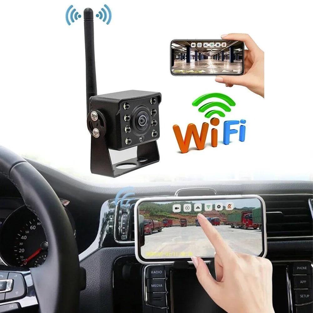 Rear Reversing Bus shockproof WIFI RV View Camper Camera Wireless Truck Trailer