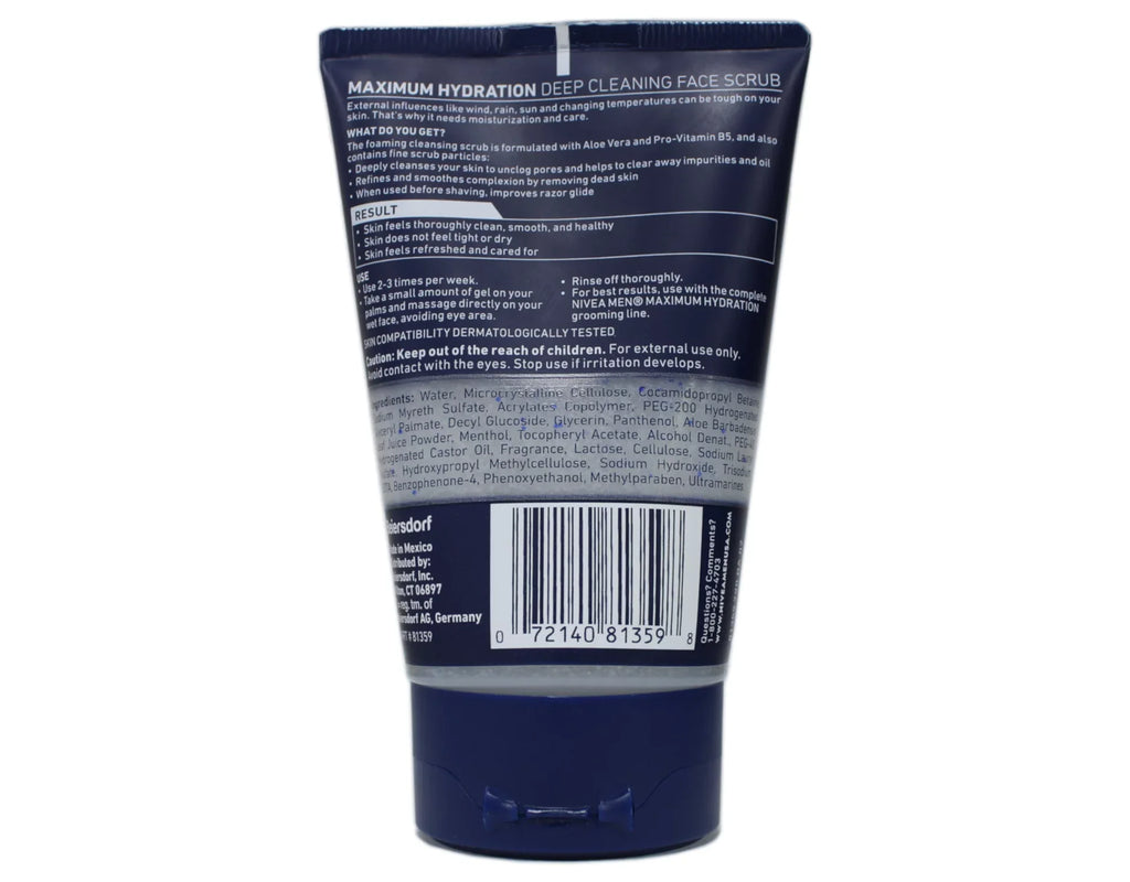 4.4 Deep For Men Nivea Original, 4-Pack Oz, Scrub Face Cleaning