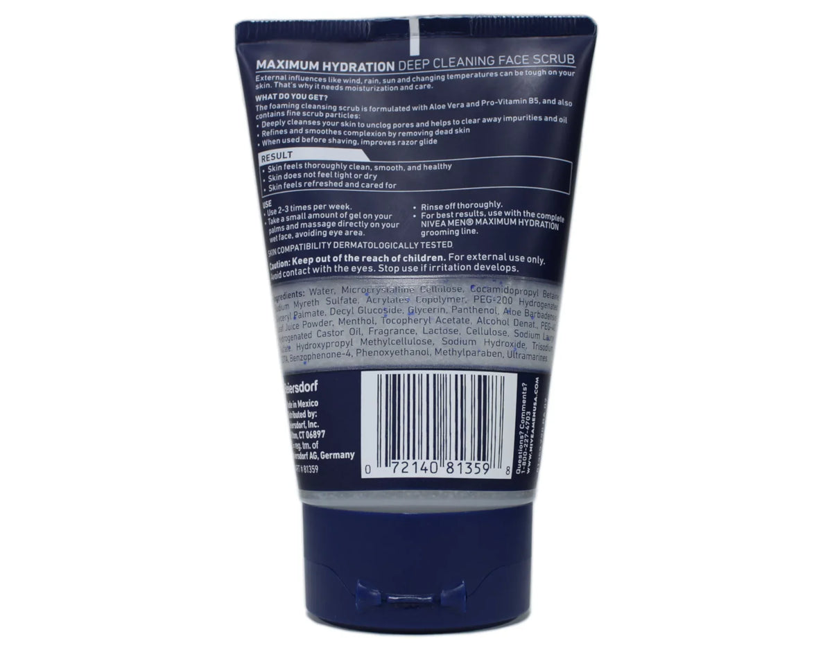 4.4 Deep For Men Nivea Original, 4-Pack Oz, Scrub Face Cleaning