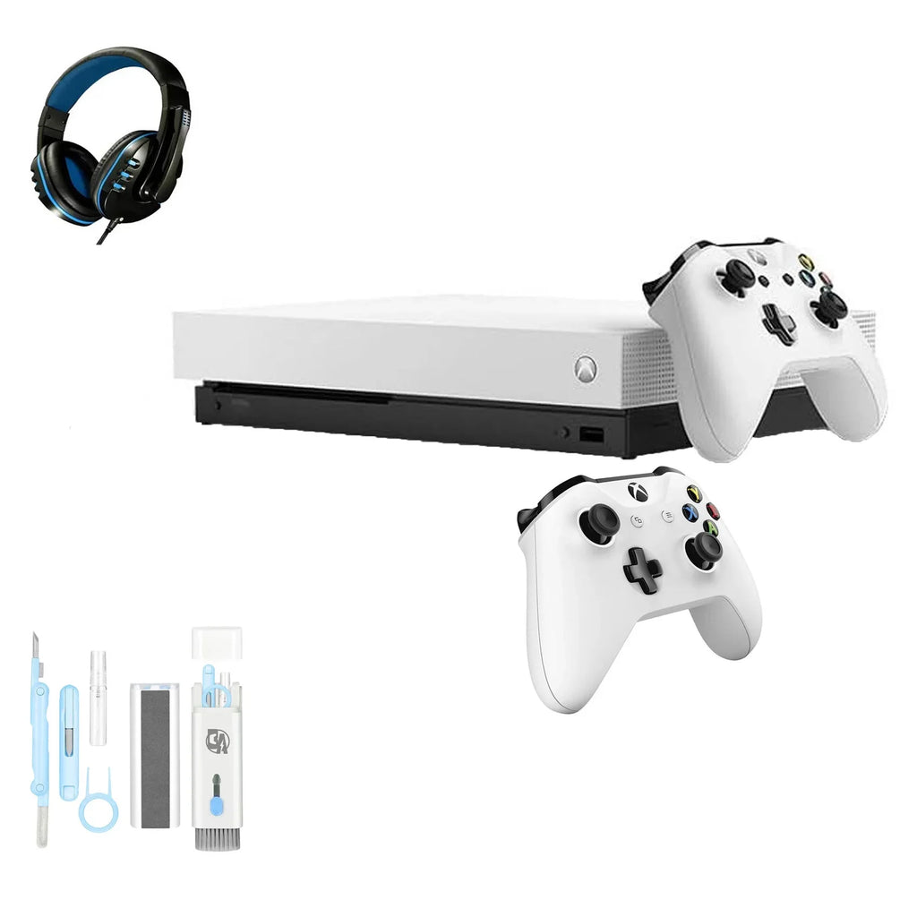 White 2 New) Bundle BOLT Xbox Cleaning (Refurbished: Pre-Owned X AXTION Headset Microsoft Kit Controller, One Ultra Like with 1TB HD 4K with