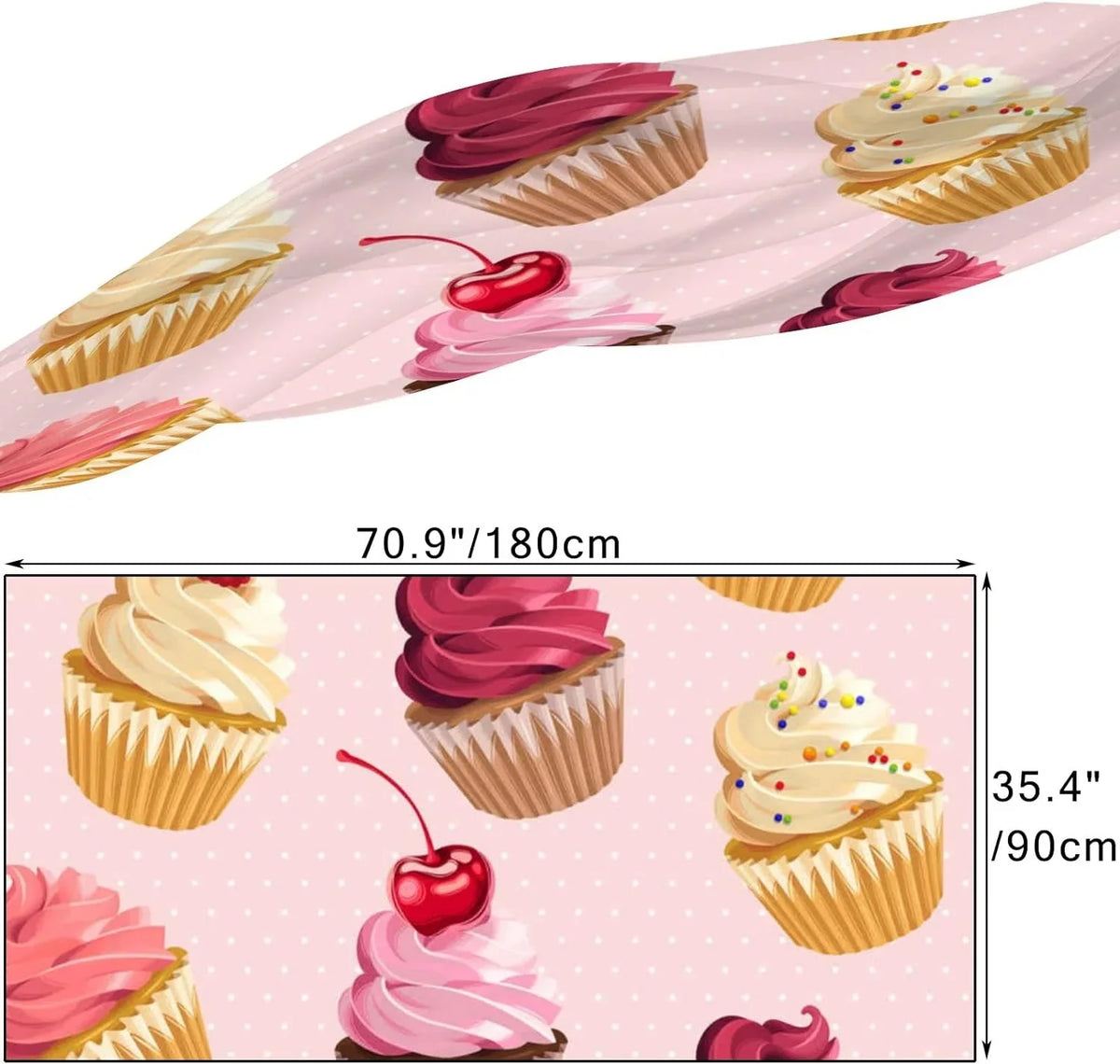 Neck Dot Long Hyjoy Silk Girls Scarf Scarves Cupcakes Wrap Women Shawl Lightweight for Polka