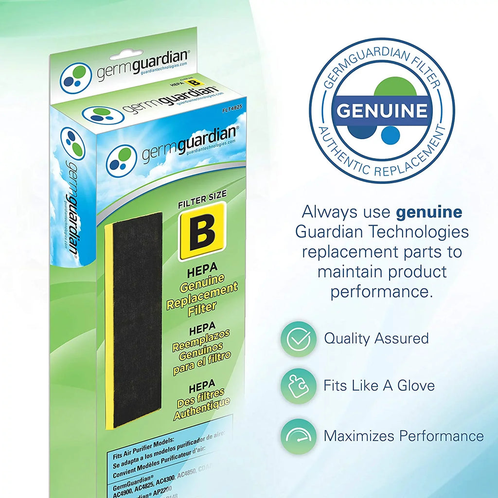 AC4300BPTCA, GENUINE Guardian HEPA CDAP4500WCA AC4900CA, for AC4825, Purifier B GermGuardian and More, 1-Pack AC4825DLX, Air CDAP4500BCA, FLT4825 Germ Filter AC4850PT, Replacement