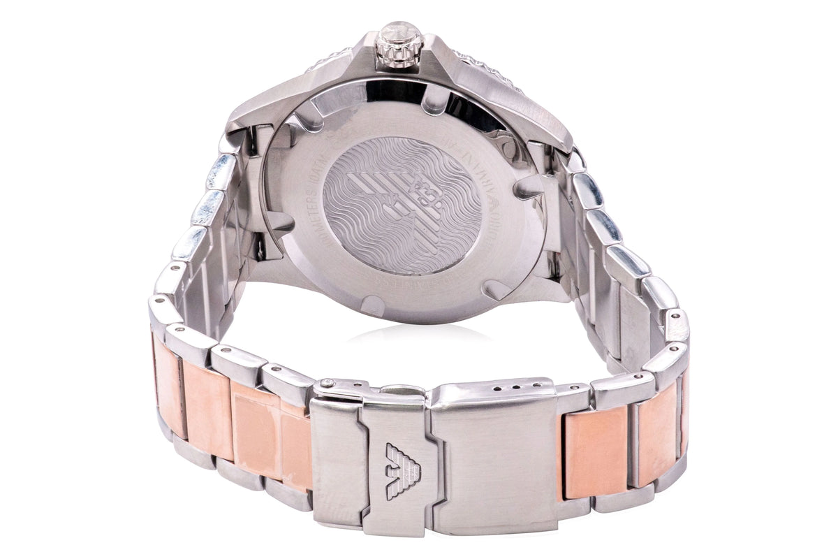 mm Watch Two-Tone 42 Mens, Armani Stainless Emporio for Steel