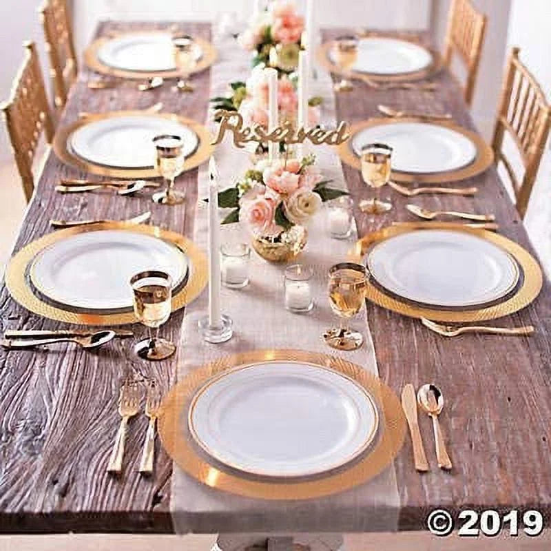 Party 6 Table Calligraphy - Signs Pieces Gold Reserved - Supplies