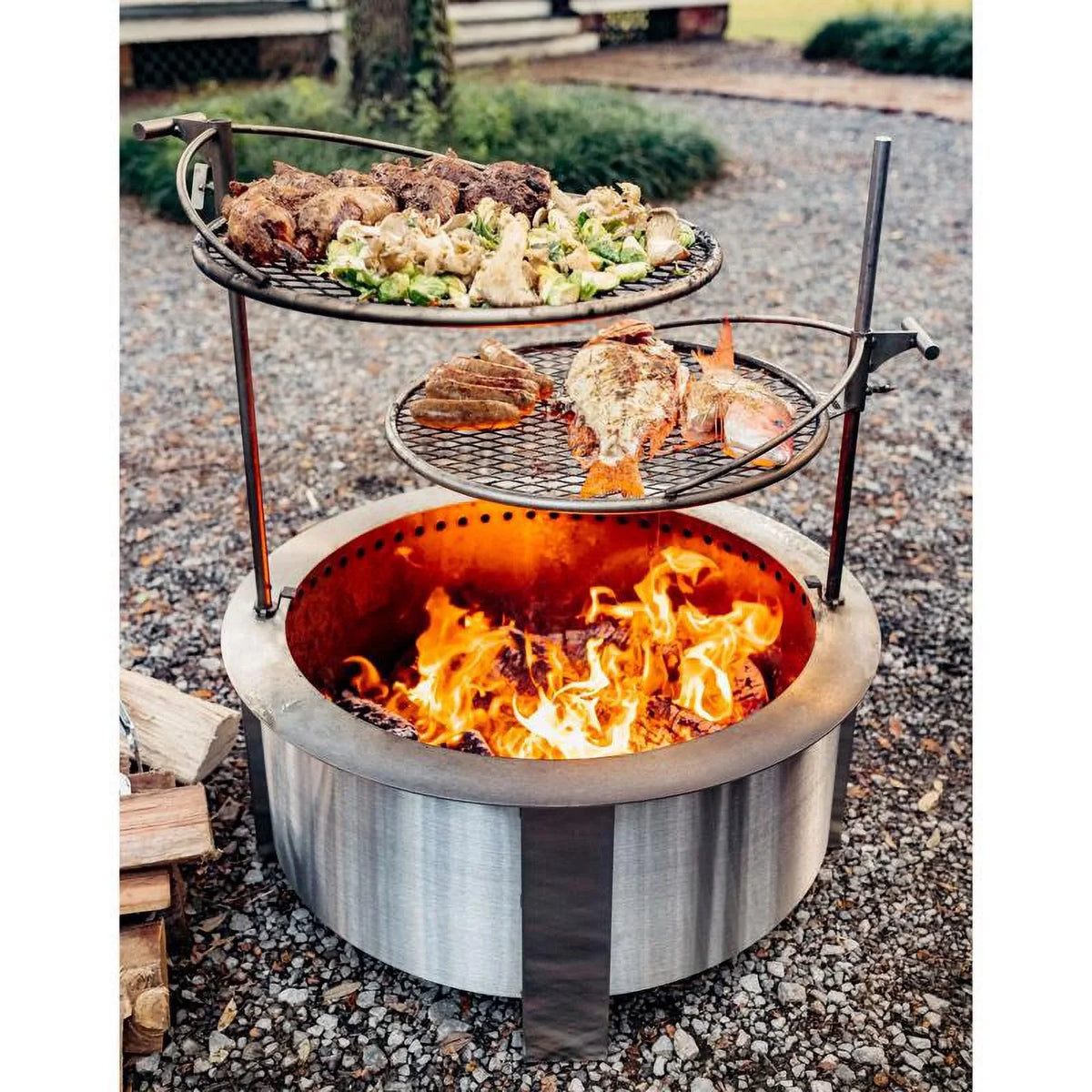 34 27 Outpost X pk 24 in. Camp Grill W H Breeo Silver 1 in.
