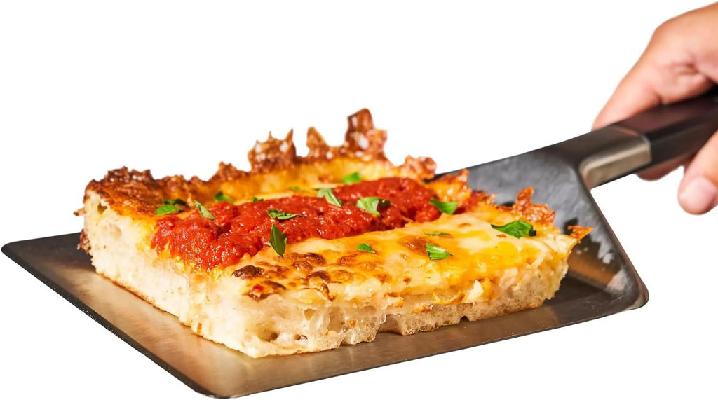 Pizza Kitchen Tools Pizza Stainless Detroit Accessories, Style Cutter, Utensil, Pan Rectangular Pan - Pizza Oven Spatula, Spatula Spatula Steel Grill