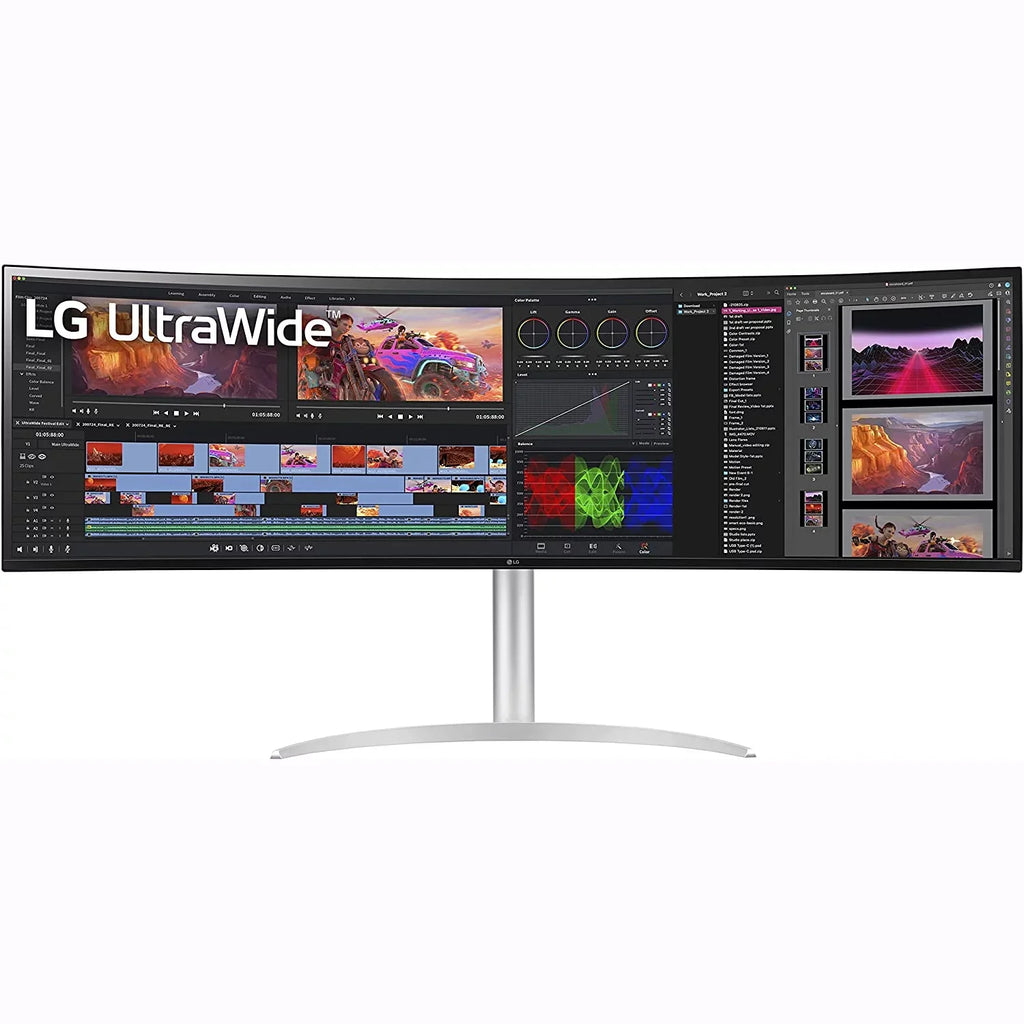 Open Premium & Nano Curved 2.1 AMD NVIDIA 32:9 1440) 49" Adjustable UltraWide Pro, LG USB and 49WQ95C-W G-SYNC FreeSync Compatible (5120 Type-C, DQHD IPS Monitor, Box Tilt/Height/Swivel HDMI x