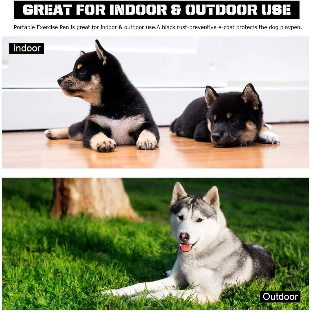 Rabbit) Exercise for Cat, Portable (Dog, Pet Black, Bestpet Cage Metal Kennel Fence, Dog Crate Pen Inches Wire 24 Small Playpen
