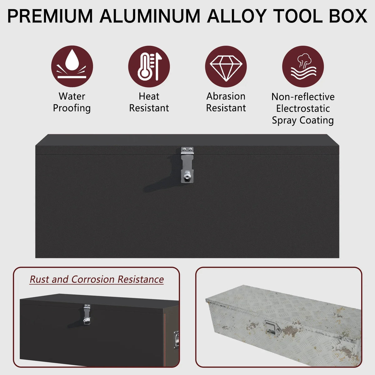 31" and - with Walnest Truck Lock Duty Black Tool Keys Box Steel Side Handle, Heavy