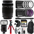 '- 75-300mm f/4.8-6.7 II Kit 128GB More Piece 7 Filter M.Zuiko Olympus & Digital ED Lens+ Accessory