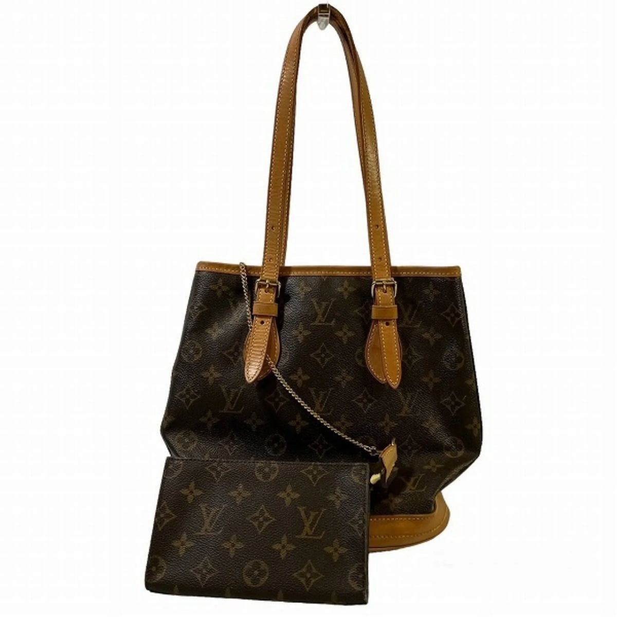 M42238 Baguette Pouch Shoulder Petit Tote Bag Monogram Louis Ladies Pre-Owned PM with Vuitton (Fair)