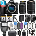 '+ + S II Z6 + Mirrorless Flash Lens with Nikon 24-200mm Camera Lens Kit 24-70mm 64GB f/4 f/4-6.3 VR