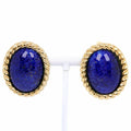 Christian Women's Earrings, Gold Germany, in Blue, Approx. Made Dior (Good) 35.5g, Plated, Pre-Owned