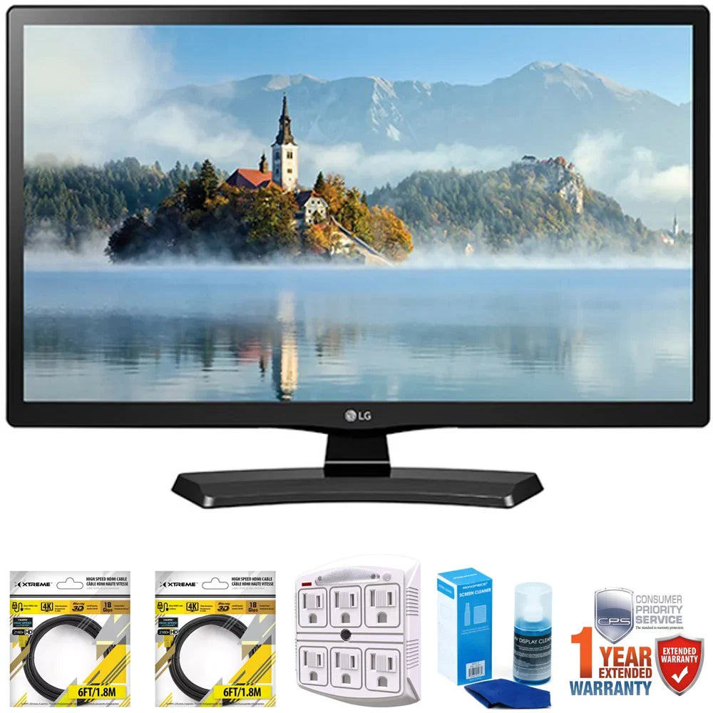 21.5" Class Speed HDMI LED Warranty (22LJ4540) 2017 for Surge Year TVs Cable, Adapter, High Model 6ft Extended LG Cleaner Screen LED 22" Full HD 1 Stanley 2x 1080p Diag 6-Outlet with & TV