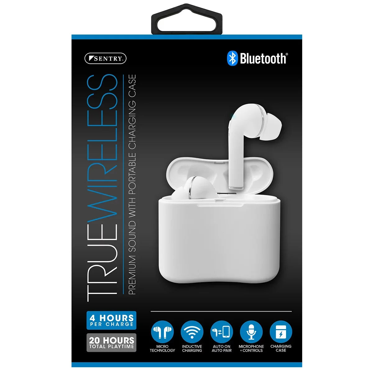 Sound Case Stereo True Portable Earbuds Buds Wireless Bluetooth(R) w Charging