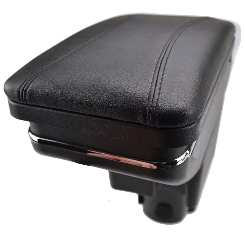 For 2002-2008 Compartment Fit Armrest Central Jazz/ Console Box Honda Black Storage