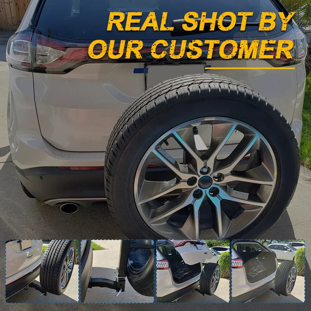 High Hitch Tire Tire Trailer Mount Fits Universal RV 24" Spare Spare Carrier Car KOJEM All Truck Hitch Receivers 2" Rack Tire