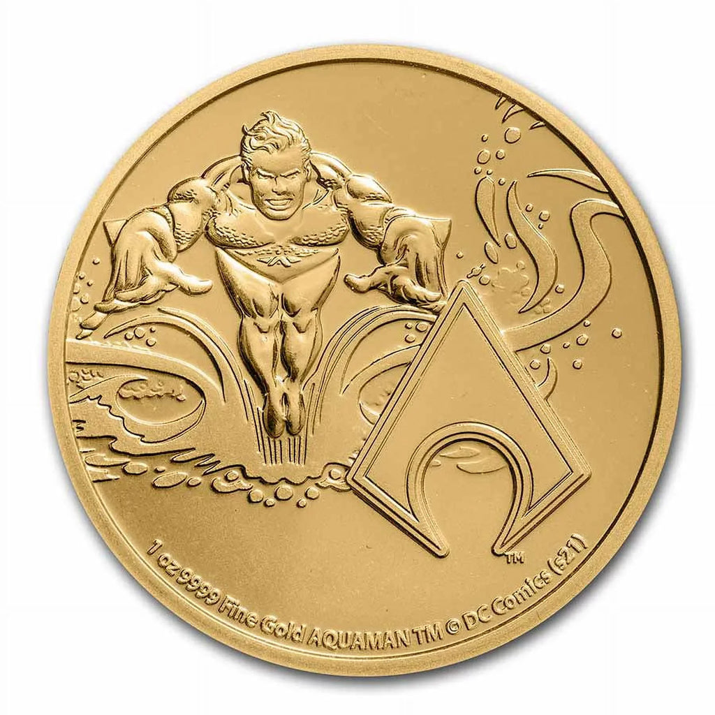 DC Comics Gold oz $250 2022 Aquaman Niue Justice League: 1