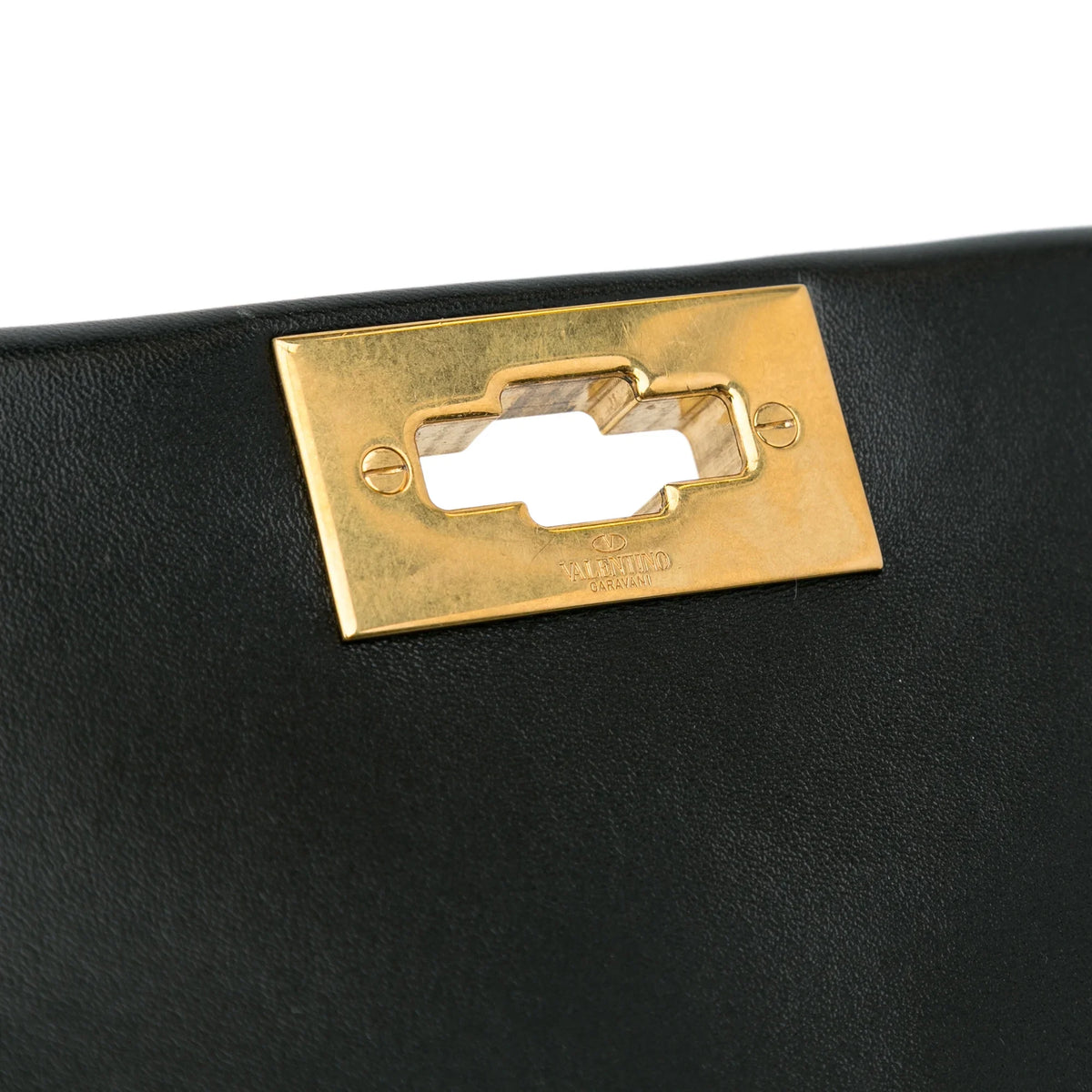 Roman Medium Stud Calf Satchel Valentino Leather Authenticated Pre-Owned Black (Good) Unisex