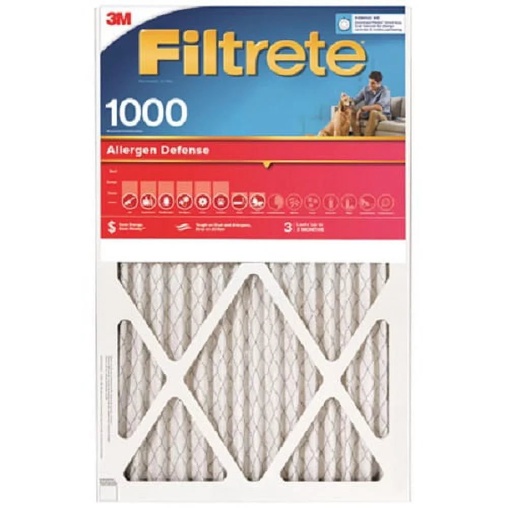 x 3M of 9820-4 - Pleated x Month 3 12" 1" Disposable Filtrete Quantity Red 1000 MPR Air 4 24" Filter