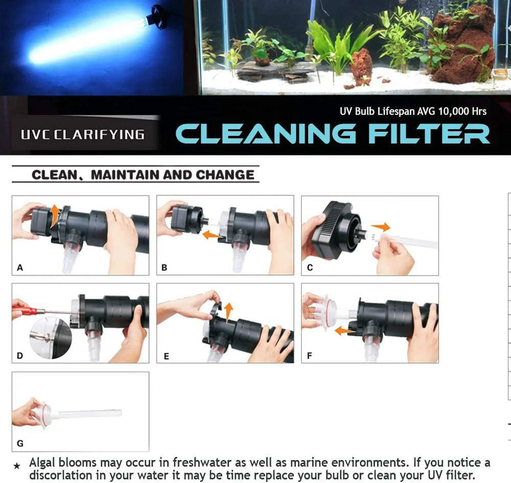 To Koi Fish Pin Pond Replacement Lamp / Light Ultraviole CUV-324 Filter 24W CUV-624 Base 2G11-4 Compatible UV For Aquarium Clarifier
