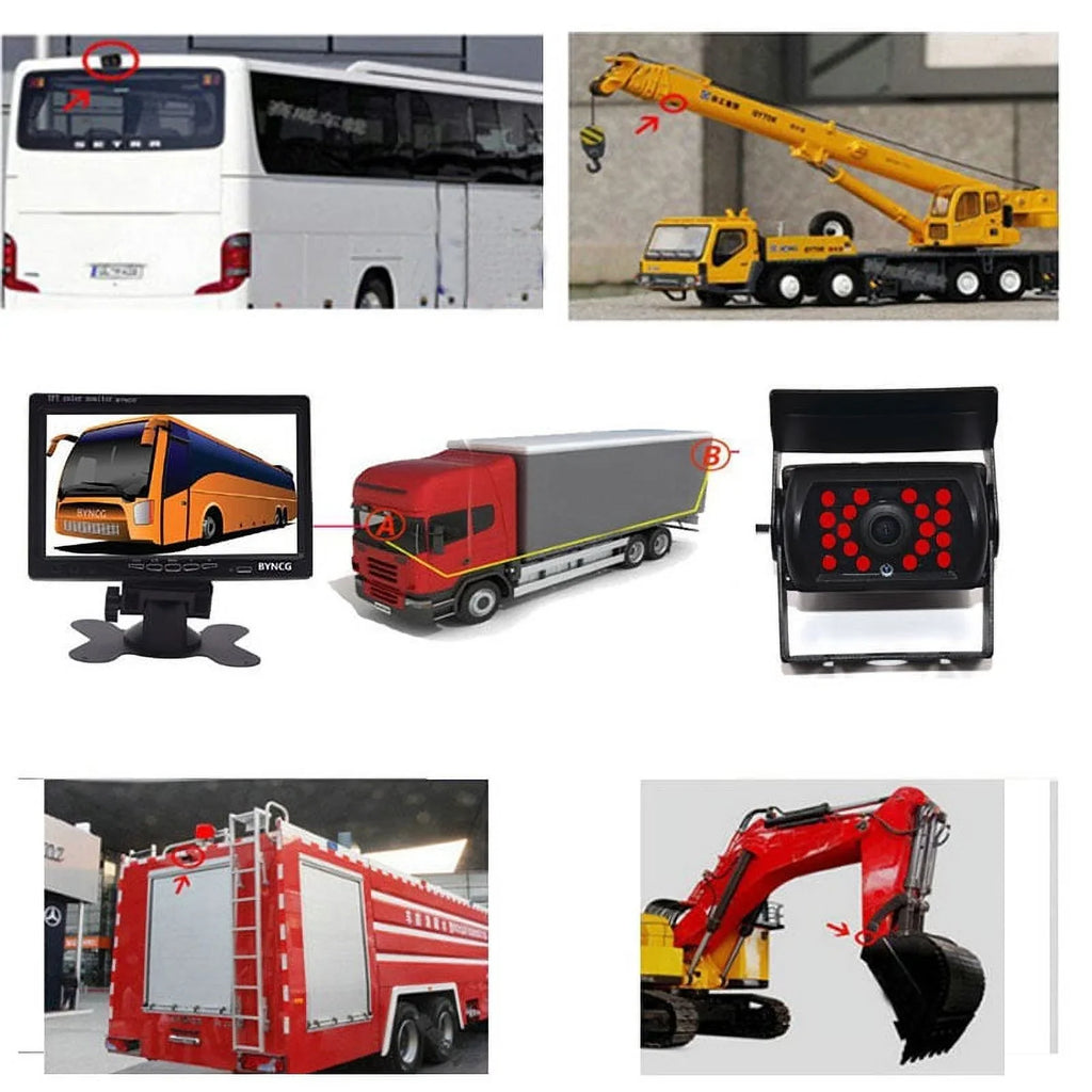 with Car Parking System Van Bus Wagon DC Monitor Monitor Wireless Camera 4.3" Camera 12~24V Truck With Transmitter/Receiver
