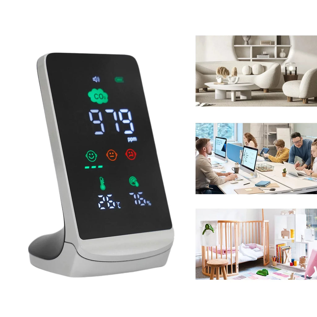 Quality for Monitor Temperature CO2, Air Black) & (White, Miumaeov Humidity Indoor