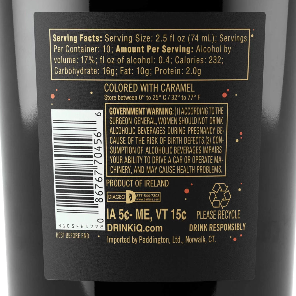 Baileys Liqueur, Espresso mL Cream Irish Crme 750