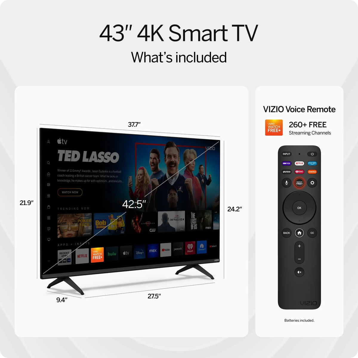 HDR Smart V435M-K04 V-Series VIZIO TV LED 2023 Class 4K 43"
