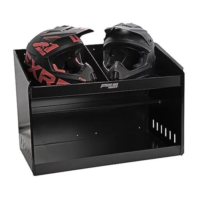 Storage Trailer, Cabinet Holder Organizer Shelf Enclosed Deluxe Bay Race Helmet Black for Aluminum Dual