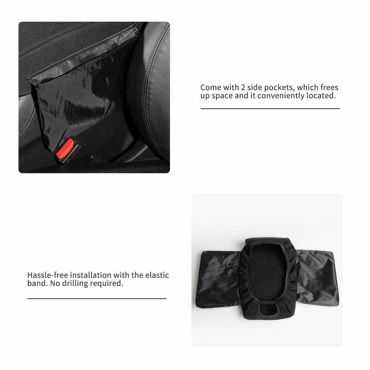 Armrest Cover Protector + Cover Black Console Teledu Pad