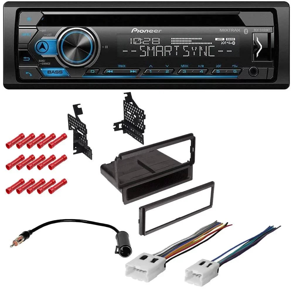 Bluetooth Versa Car Radio Pioneer Kit Radio, Din for CD/AM/FM KIT2619 Bundle Stereo Radio with complete 2014 Nissan Installation in-Dash and Kit W/Base Single