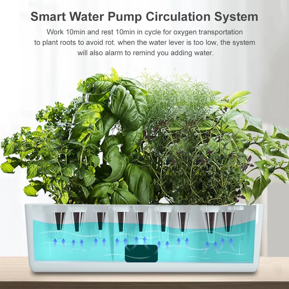 Pods Home Lights 2L Smart 9 Office Water Growing Smart Kit Automatic LED Pump Tank 15W Garden with System Kitchen Grow Adjustable Timing Indoor for Hydroponics Height Leyfeng Herb Water