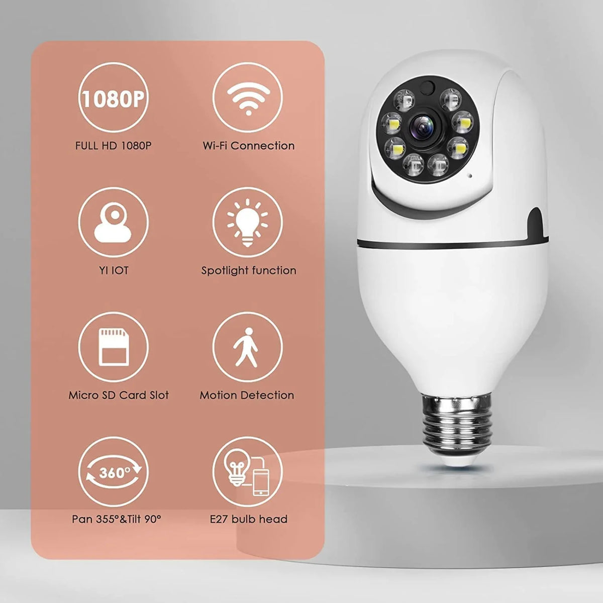 E27 2Pcs System 1080p Bulb Light 5G 2.4GHz WiFi Outdoor, Home Camera Camera & for Indoor Cameras Cameras Security Security, Security Wireless , Wireless