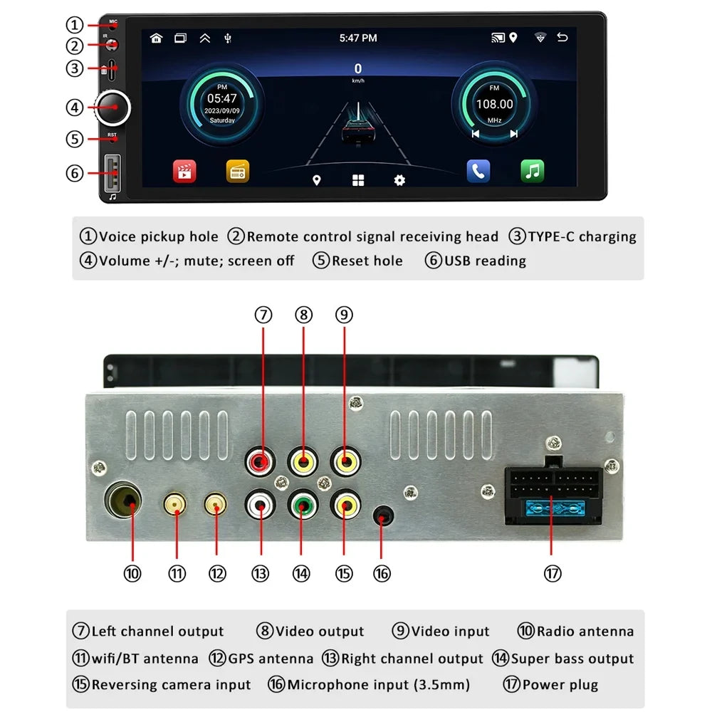 navigator,13 Car Auto 6.86 Android Inch Auto Inch 13 Car Stereo Camera GPS Wifi/bt 13 Wifi/bt Android Mirror Car Wifi/bt Android Link Radio Car GoolRC Support Stereo Rear Mirror Buzhi Auto Radio 6.86
