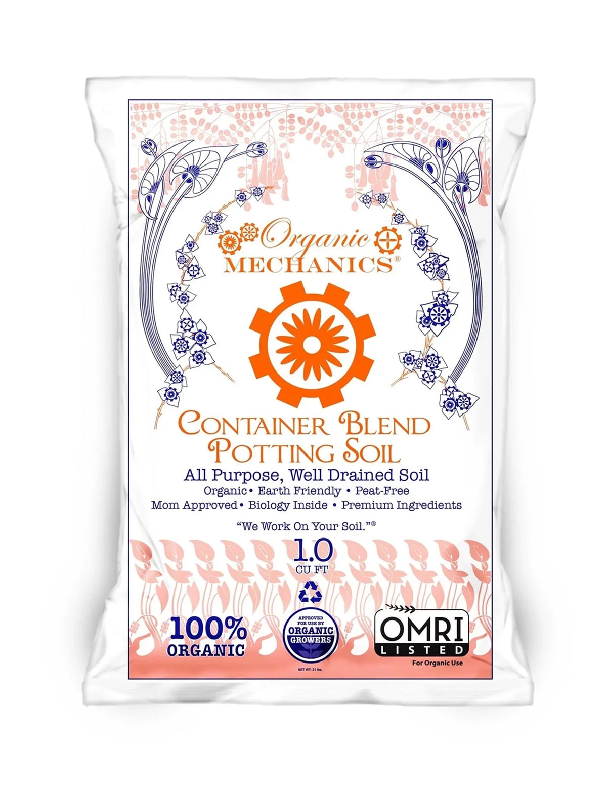 Soil, Organic cu Free Mechanics Potting All Blend ft Container 1 Purpose Peat