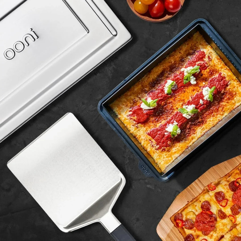 Pizza Kitchen Tools Pizza Stainless Detroit Accessories, Style Cutter, Utensil, Pan Rectangular Pan - Pizza Oven Spatula, Spatula Spatula Steel Grill