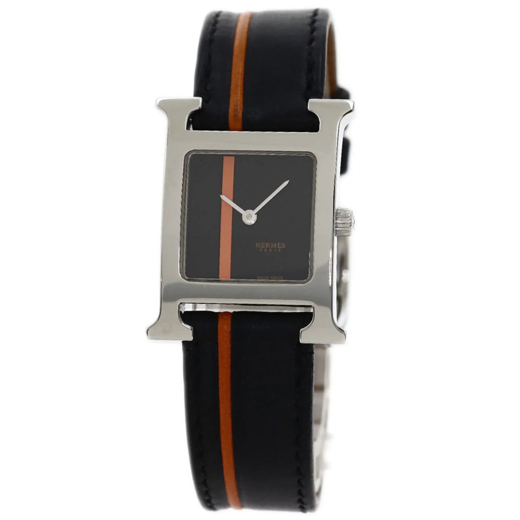 Wristwatch Stainless HH1.210 Hermes (Good) Watch Women's Pre-Owned Steel/Leather HERMES H
