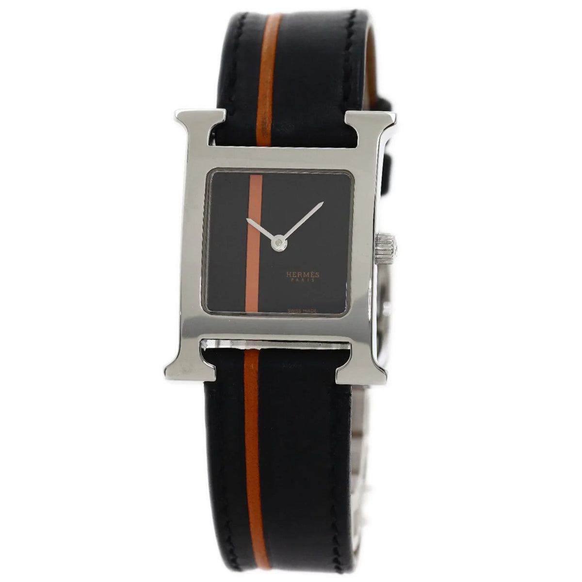 Wristwatch Stainless HH1.210 Hermes (Good) Watch Women's Pre-Owned Steel/Leather HERMES H