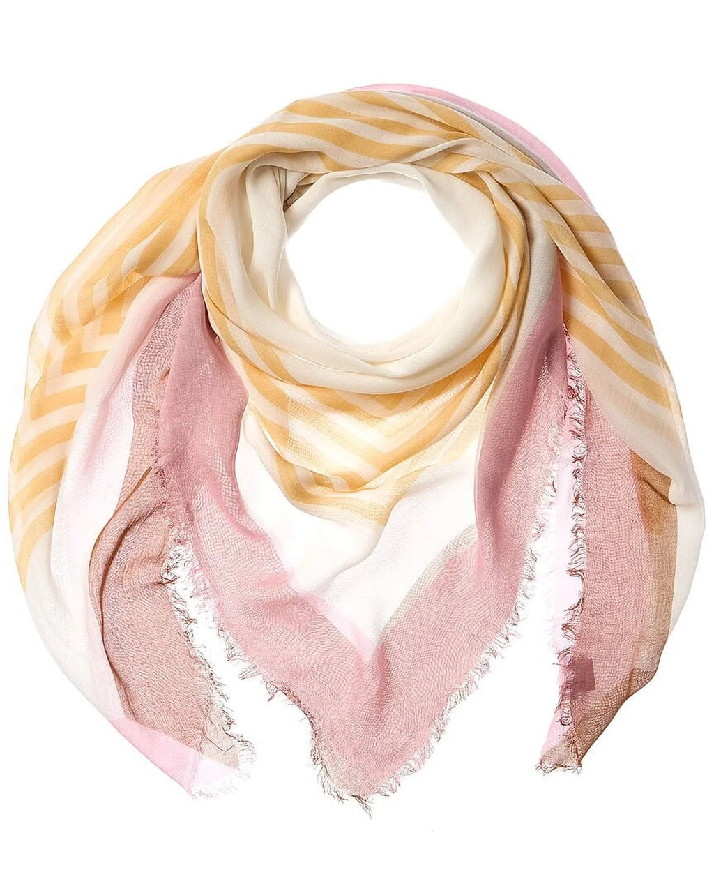 White Silk-Blend os, Giselle J.McLaughlin Scarf,
